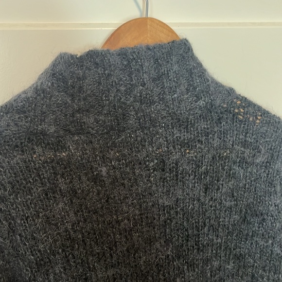 Free people grey mohair and acrylic blend cardigan size medium - Picture 5 of 5